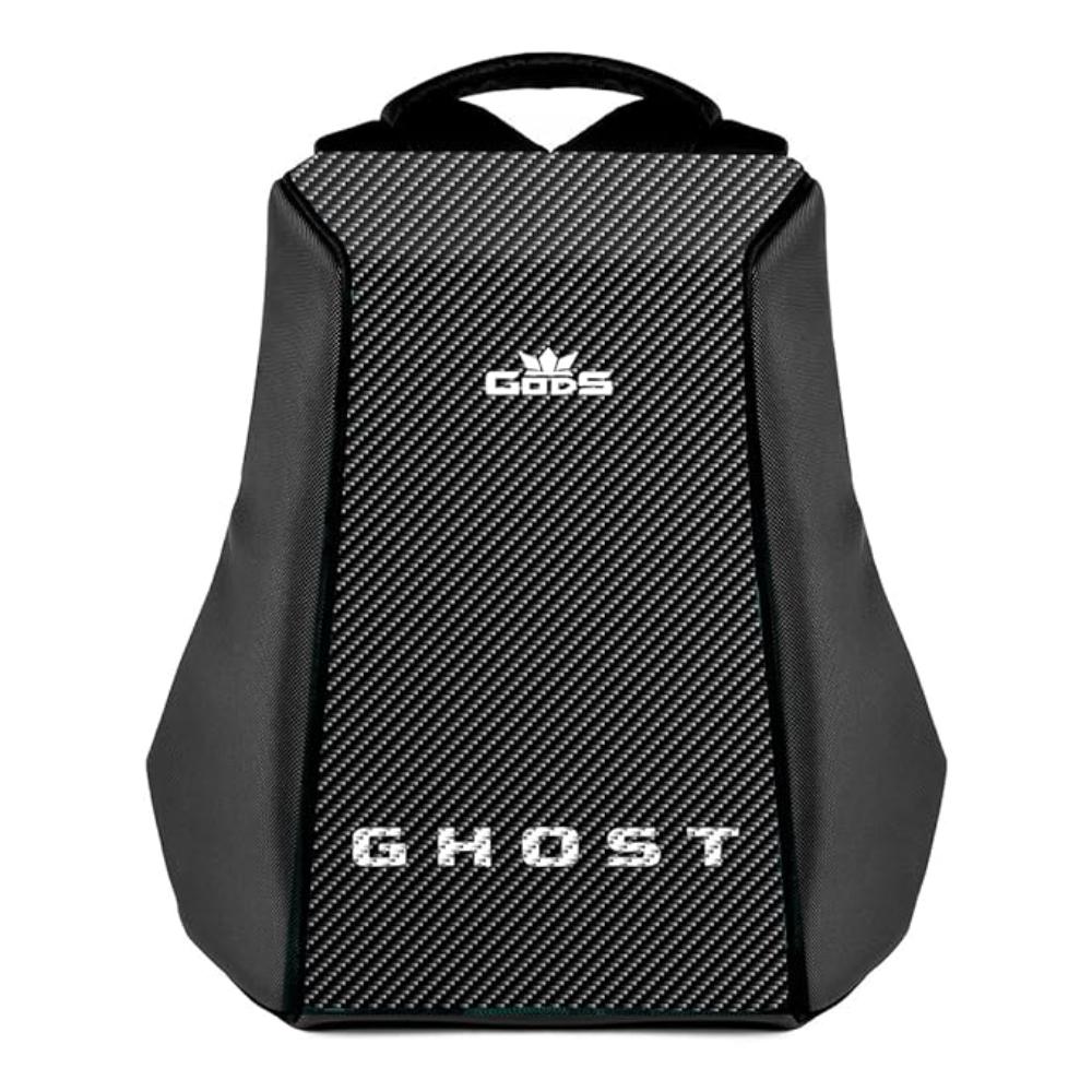 GODS Ghost Carbon Fiber Anti Theft 15.6 inch Polyester Laptop Tech Backpack(25 Ltrs, Black)