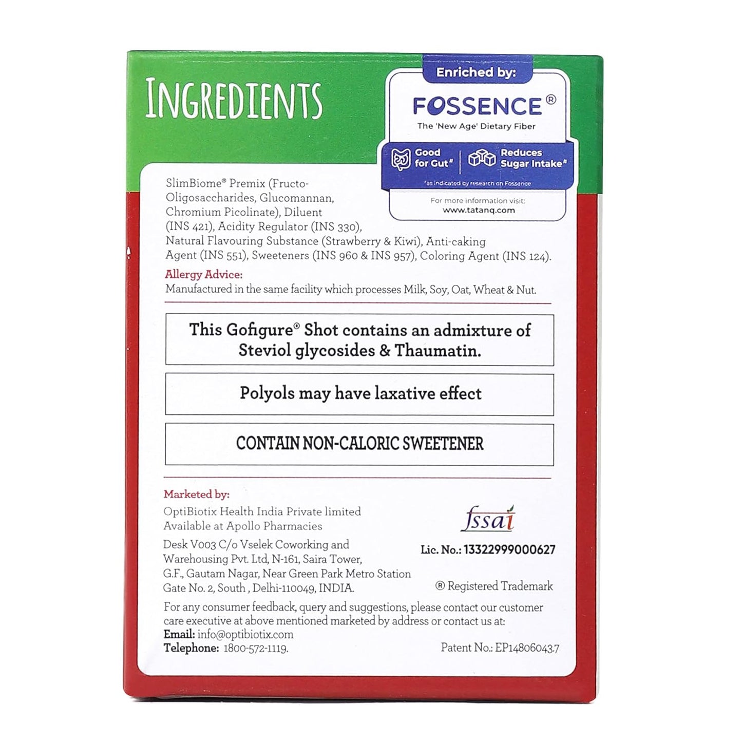 GoFigure Pre Meal Supplement Powder Shot Strawberry & Kiwi Flavor, 21 Sachets (5g Each) | With Slimbiome for Weight Loss & Weight Management, Metabolism Support | Appetite Control for Men & Women