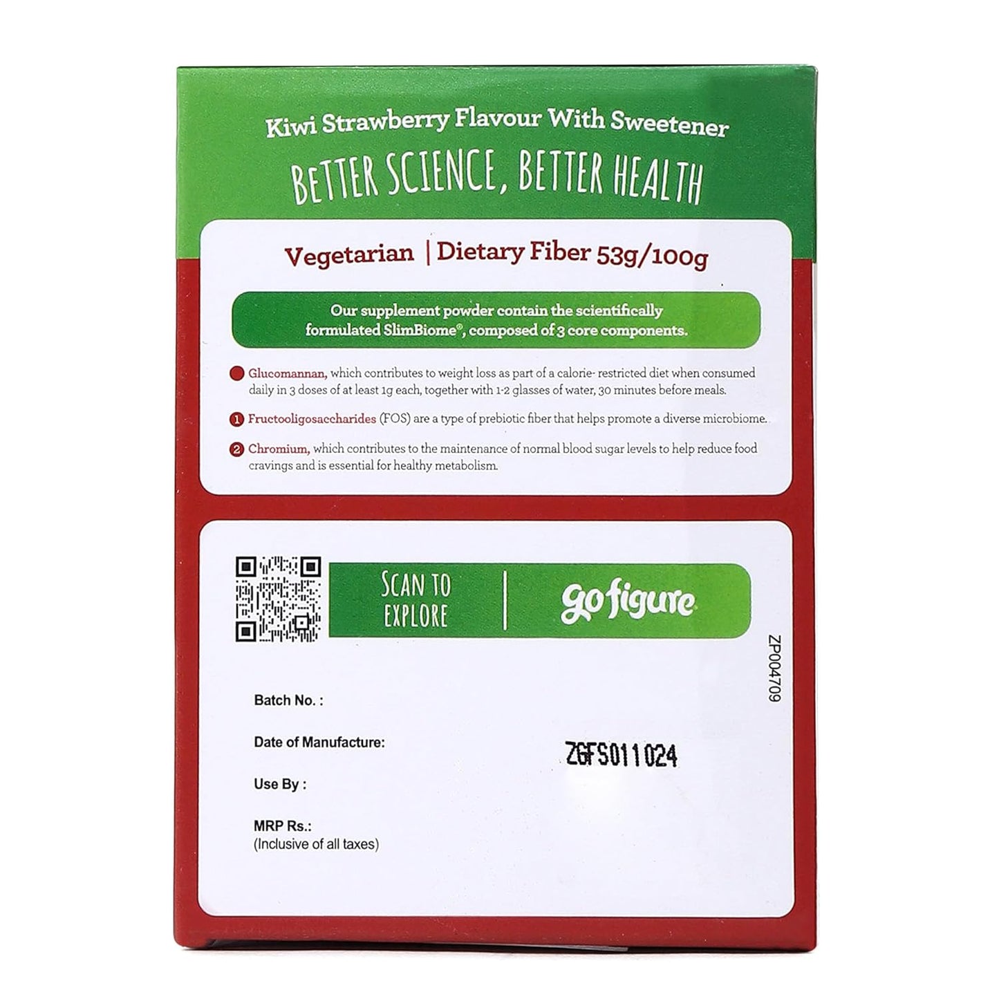 GoFigure Pre Meal Supplement Powder Shot Strawberry & Kiwi Flavor, 21 Sachets (5g Each) | With Slimbiome for Weight Loss & Weight Management, Metabolism Support | Appetite Control for Men & Women