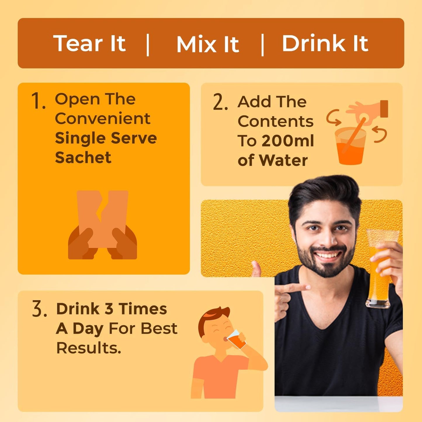 GoFigure Pre Meal Supplement Powder Shot Orange Flavor, 21 Sachets (5g Each) | With Slimbiome for Weight Loss & Weight Management, Metabolism Support | Natural Appetite Control for Men & Women