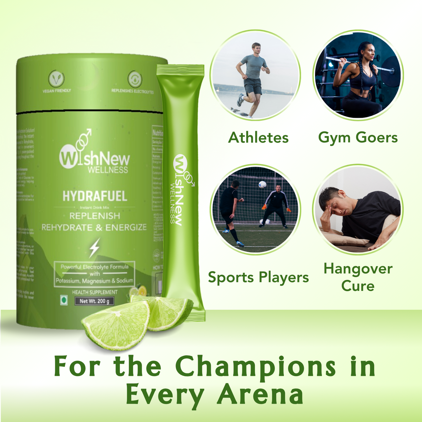 Wishnew Wellness Active Lifestyle Trio: Joint Flex+ + Krill Omega Complex + Hydrafuel Lemon & Lime