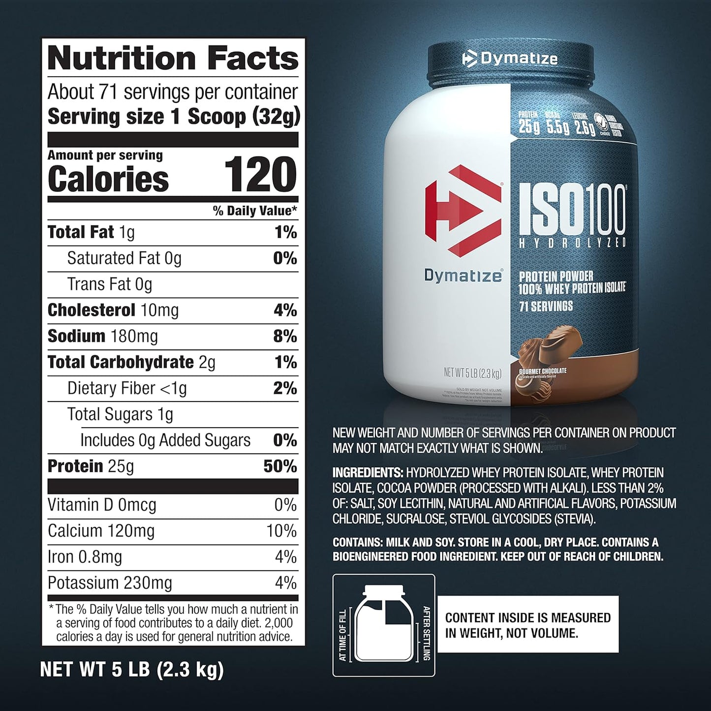 Dymatize Nutrition ISO 100 - 5 Lbs (Gourmet Chocolate)