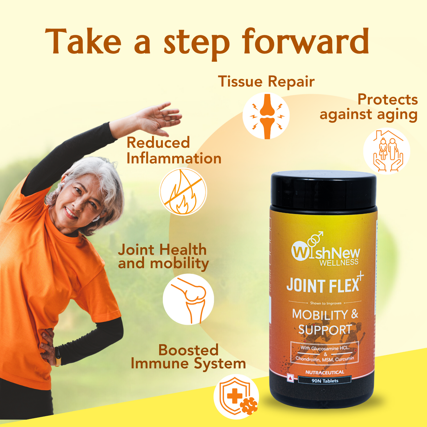 Wishnew Wellness Active Lifestyle Trio: Joint Flex+ + Krill Omega Complex + Hydrafuel Lemon & Lime