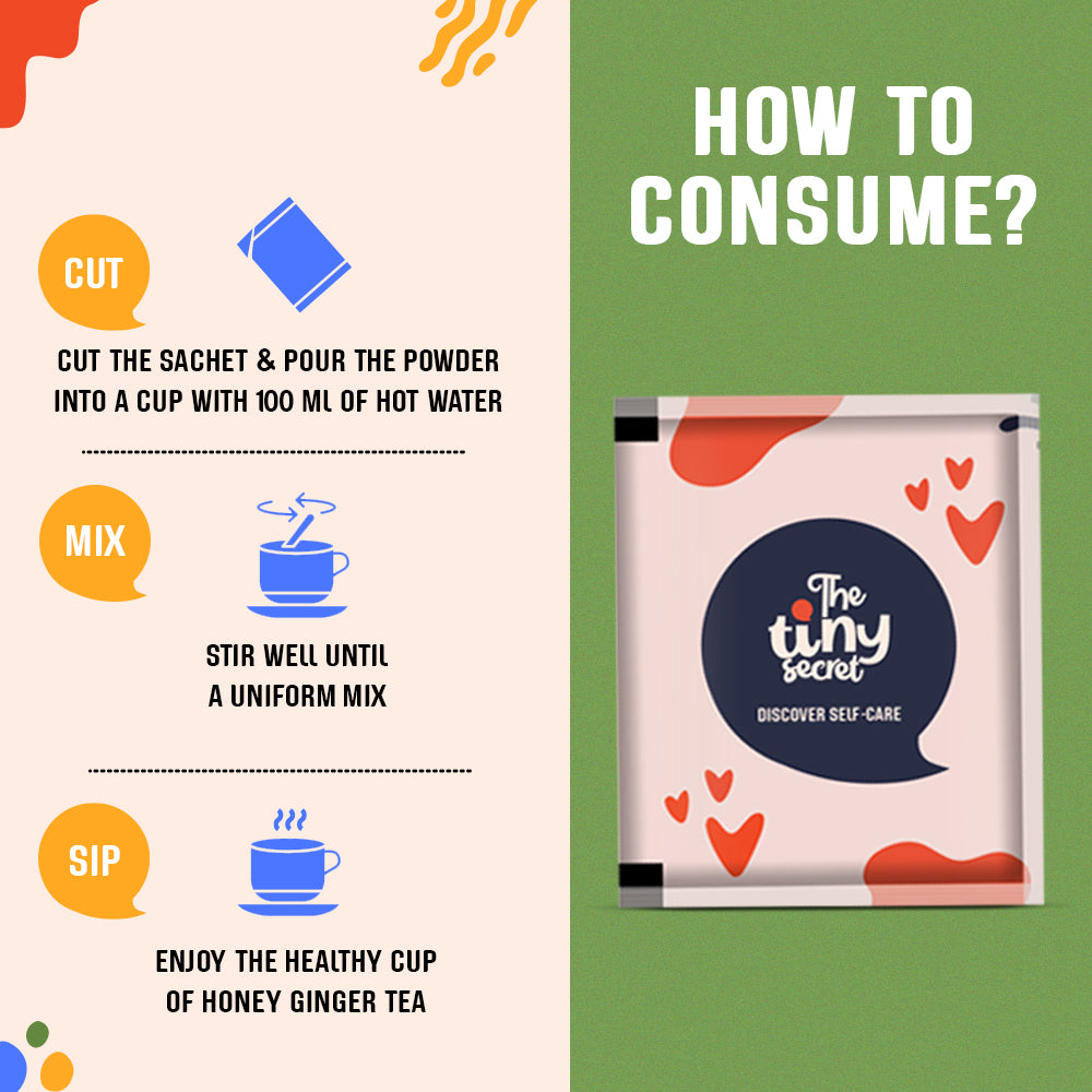 The Tiny Secret Detox Tea Totaler | Supports Overall Health & Detoxification | Caffeine Free | Zero Sugar, Low Fat & Calorie | With 6 Super Herbs | Honey Ginger Flavour | 30 Tea Sachets