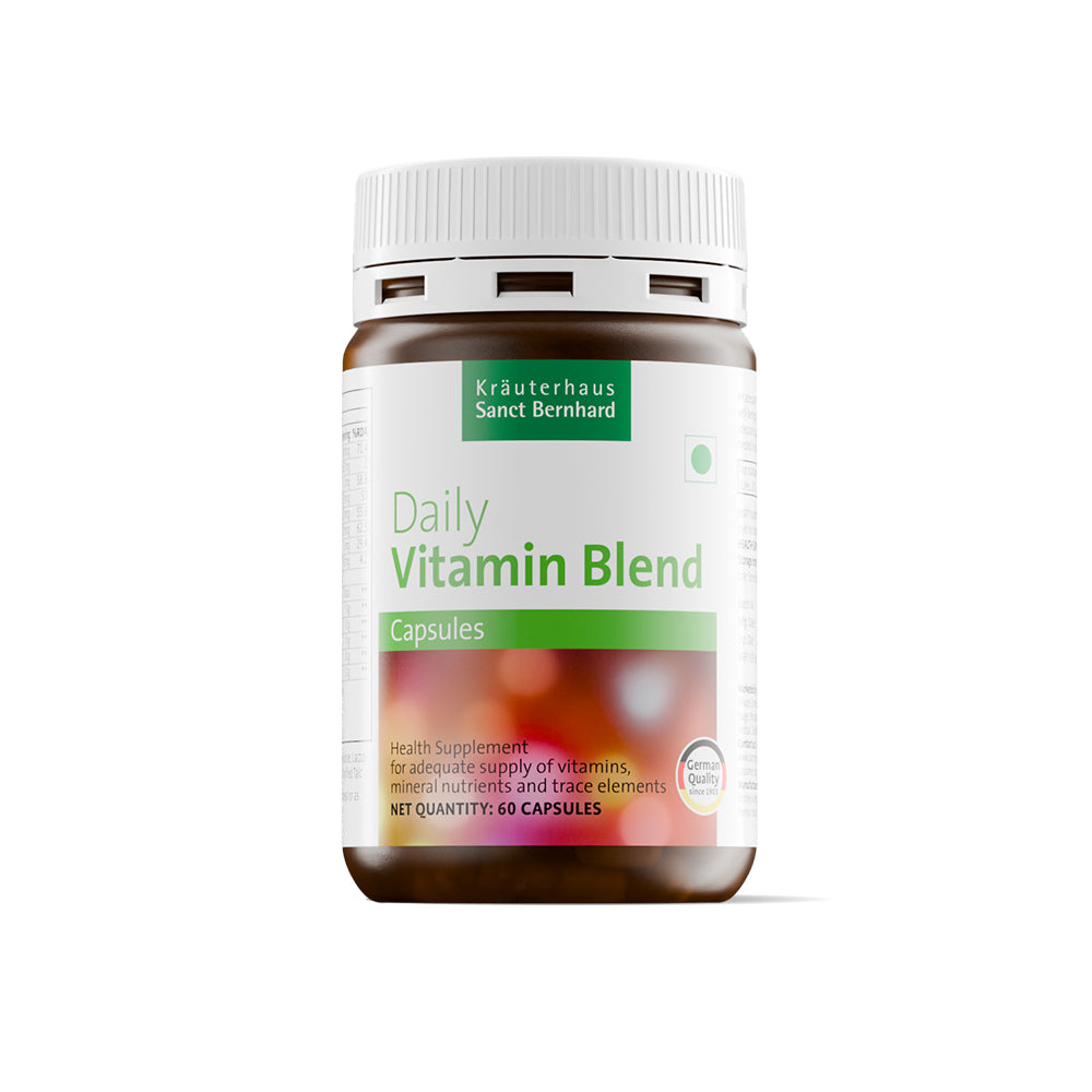 Sanct Bernhard Daily Vitamin Blend | Immune Support with Vitamins C, D & Zinc | Energy Boost with B12 & B6 | Bone & Heart Health | Antioxidant Protection | Supports Skin, Hair & Nails | 60 Caps