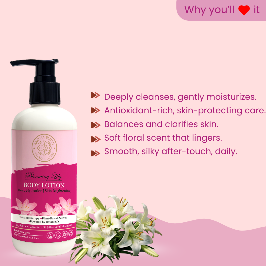 AROMA BLUSH Blooming Lily body lotion 300ML