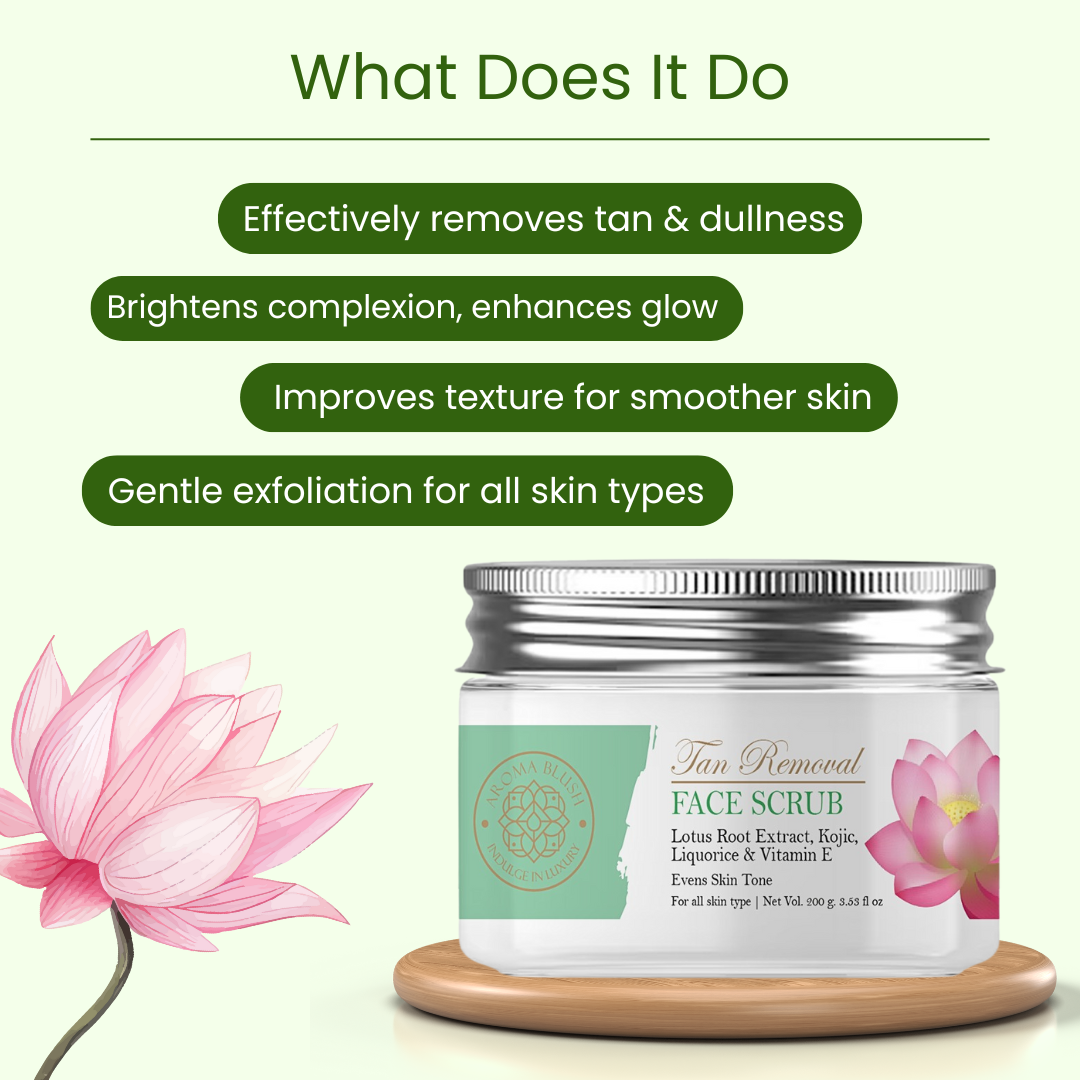 AROMA BLUSH TAN REMOVAL FACE SCRUB 200 GMS