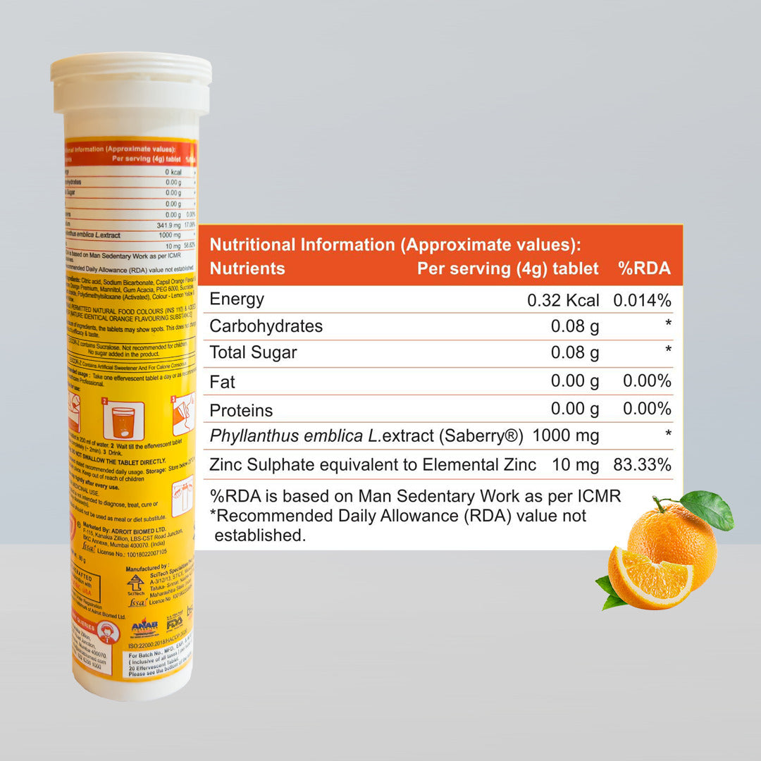 Glutone 1000 & Escor-Z Combo Pack| Setria L-Glutathione, Vitamin C Effervescent Tablets| Healthy Skin| 15 (2) + 20 (2) Tablets (Orange Flavour)