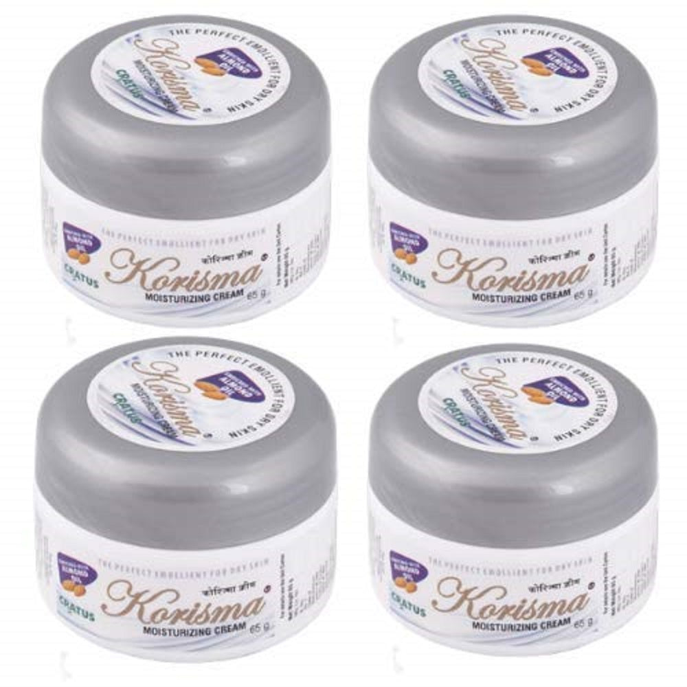 Korisma Moisturizing Lotion with Almond Oil, Aloe Vera, Wheat Germ Oil, Jojoba Extracts for Rejuvenating & Hydrated Skin - 65gms(Pack of 4)