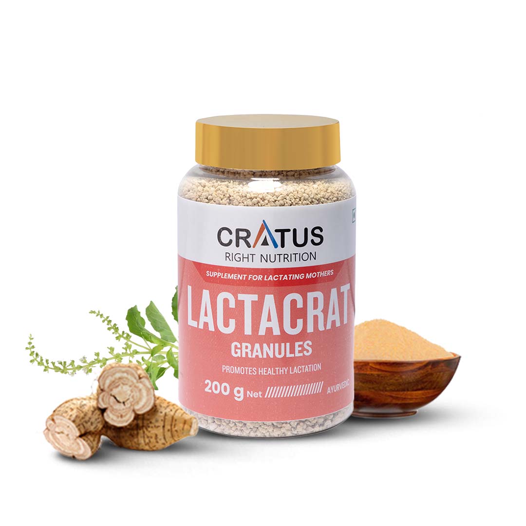 Lactacrat Granules - Natural Lactation Therapy For New Mothers | Contains The Goodness Of Natural Ingredients Including Tulsi, Pipali & Jiwanti | Promotes Healthy Production Of Breast Milk (Pack of 3)