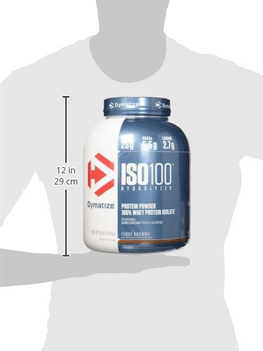 Dymatize Nutrition ISO 100 Whey Protein Powder - 2.3 Kg (Fudge Brownie)