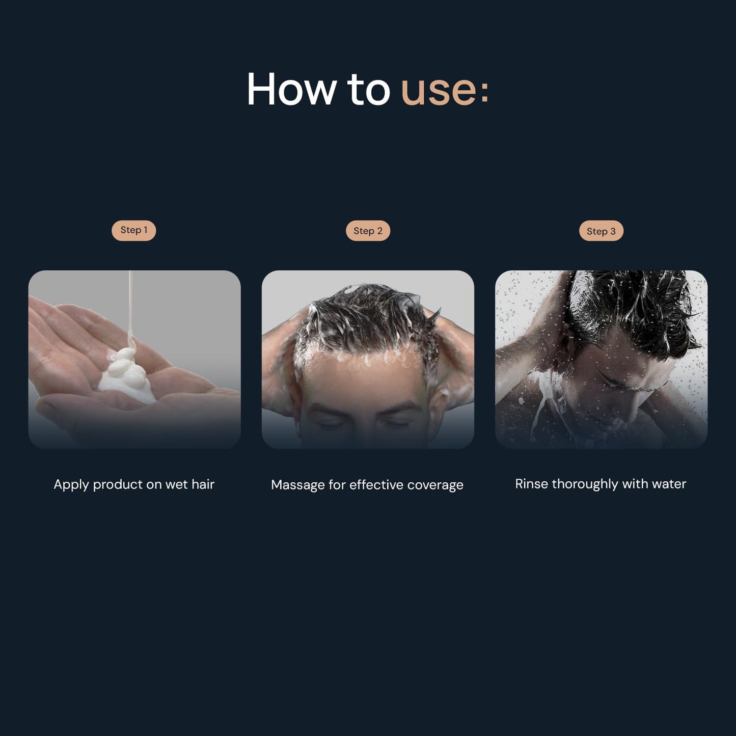 Muster Deep Cleanse Shampoo & Conditioner for Men | 120 ML | Sulphate & Paraben Free | Macadamia and Pomegranate Extracts | 2-in-1 Shampoo+Conditioner | UV Protection | Hair Growth (Pack of 2)