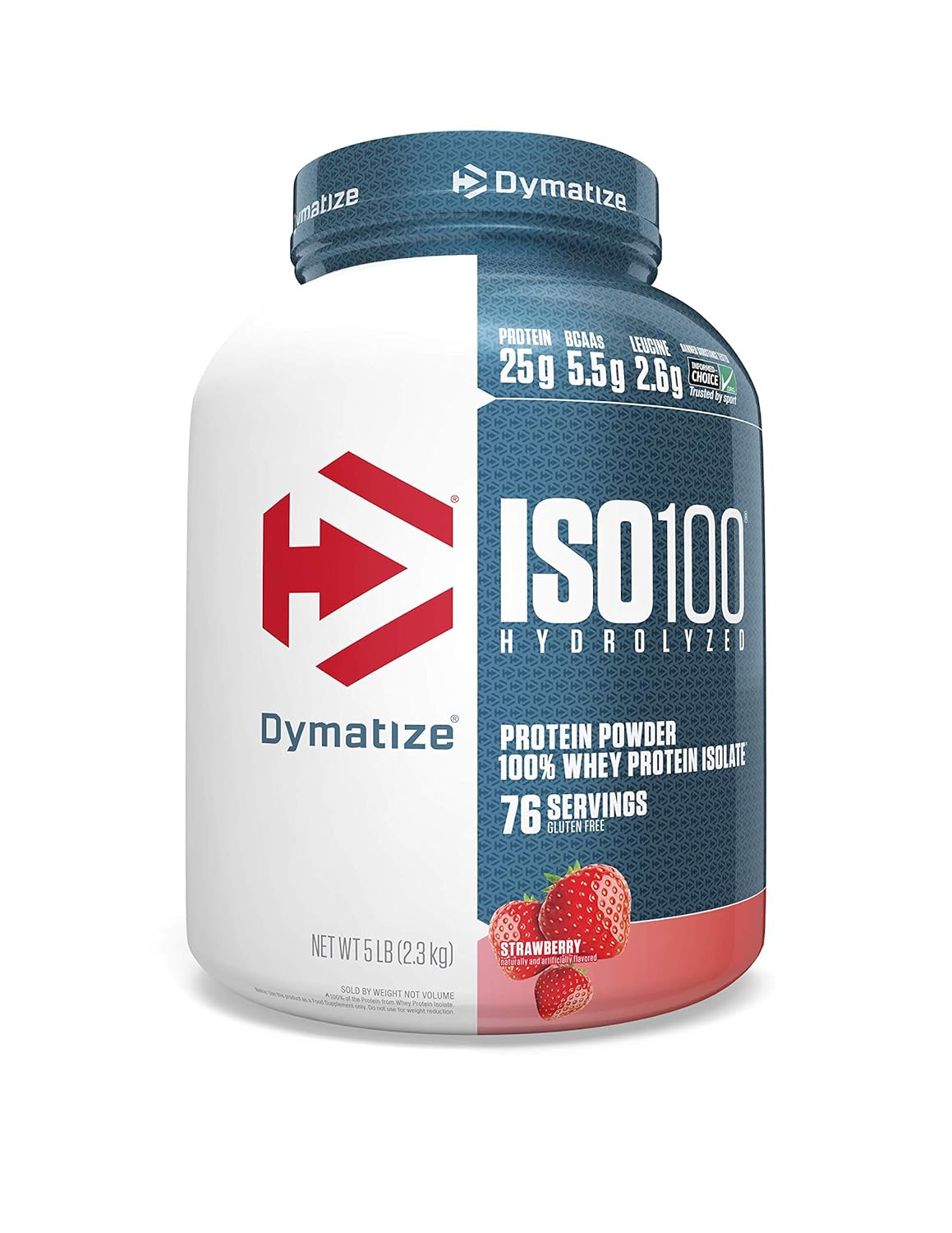 Dymatize Nutrition ISO 100 Whey Protein Powder - 2.3 Kg (Strawberry)