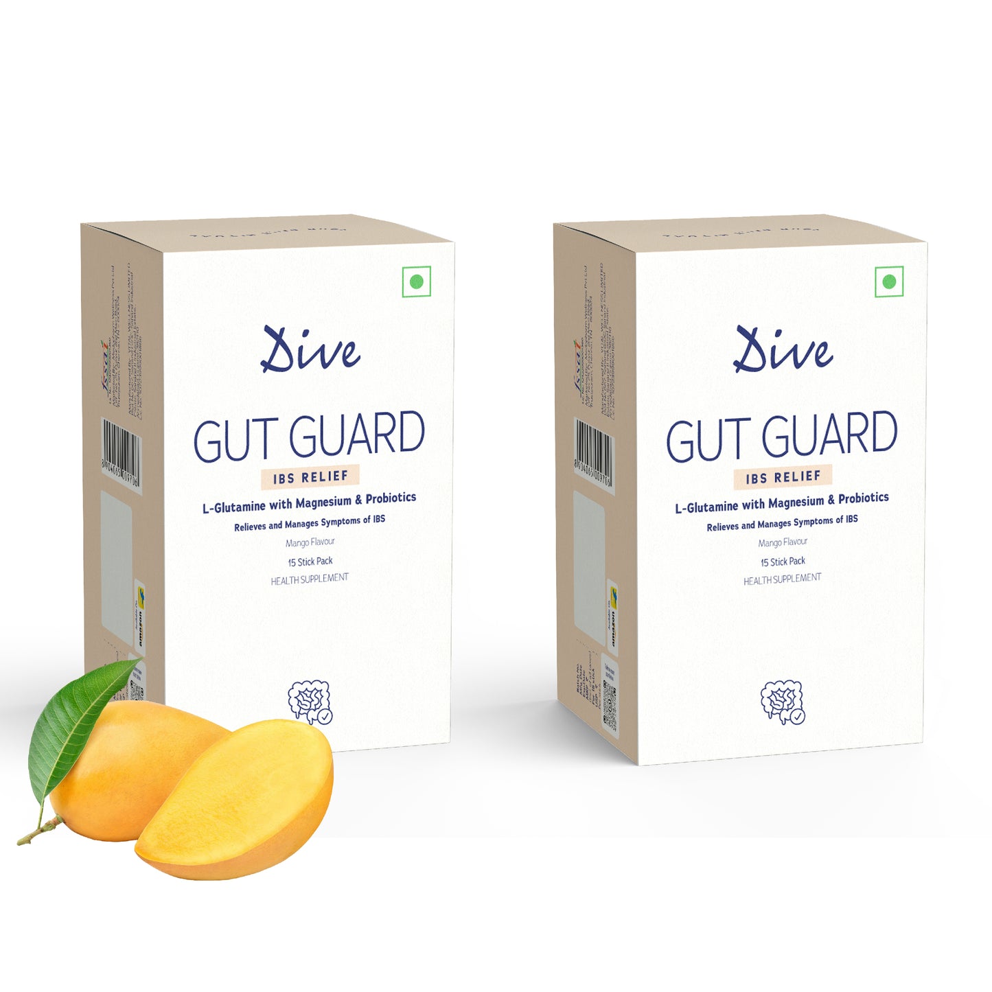 Dive Gut Guard IBS Relief For Constipation Relief & Irritable Bowel Syndrome Supports Digestive Health Prevent Loose Stools, Diarrhoea, Upset Stomach , relieving abdominal pain, bloating Bifidobacterium Probiotics 6.5 Billion CFU Strains (30 Days Pack)