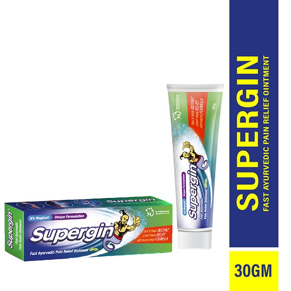 Supergin Ayurvedic Instant Pain Relief Ointment: Natural Remedy for Quick and Effective Results BUY 3 GET 1