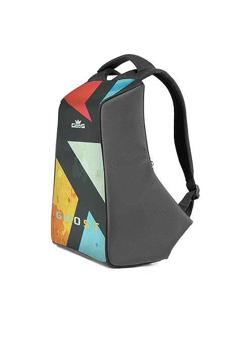 GODS Ghost Tiles Anti Theft 15.6 inch Polyester Laptop Tech Backpack(25 Ltrs, Black)