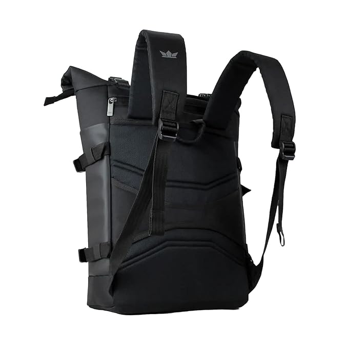 GODS Vajra Roll Top 15.6 inch Polyester Laptop Tech Backpack(25 Ltrs, Black)
