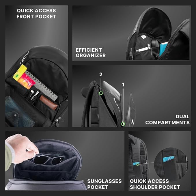 GODS Rudra 15.6 inch Polyester Travel Laptop Tech Backpack(25 Ltrs, Black)