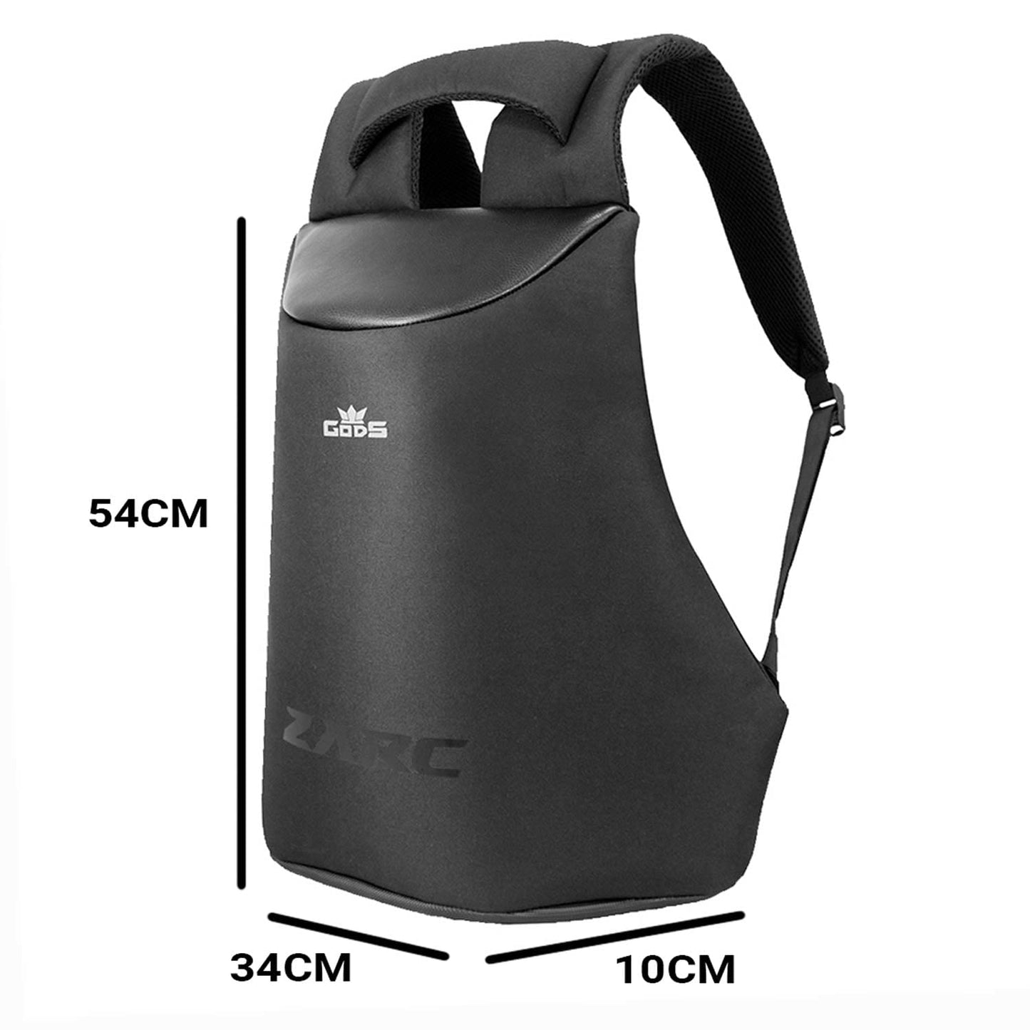 GODS Zarc Anti Theft 15.6 inch Polyester Laptop Tech Backpack(22 Ltrs, Black)