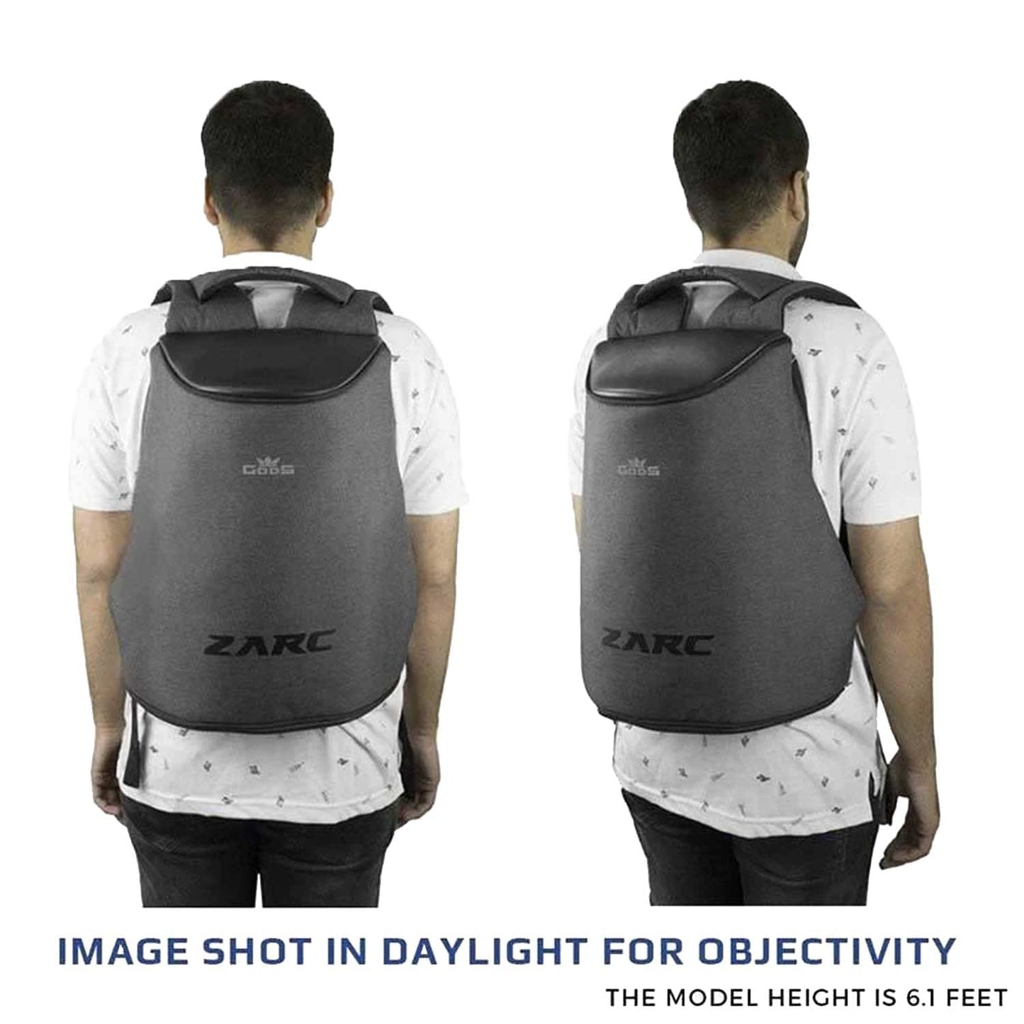 GODS Zarc Anti Theft 15.6 inch Polyester Laptop Tech Backpack(22 Ltrs, Melange)