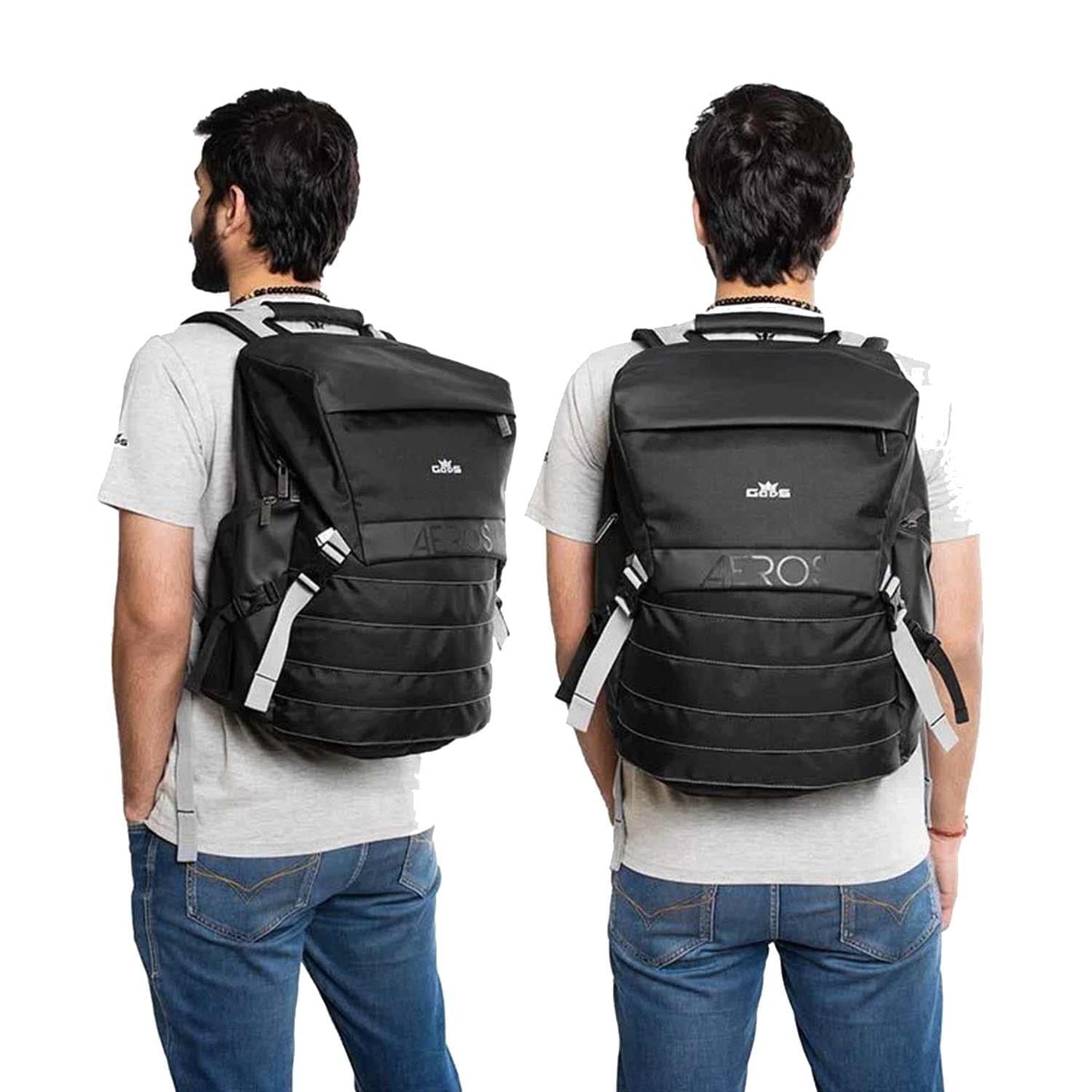 GODS Aeros 35 15.6 inch Polyster Travel Laptop Tech Backpack(35 Ltrs, Black)