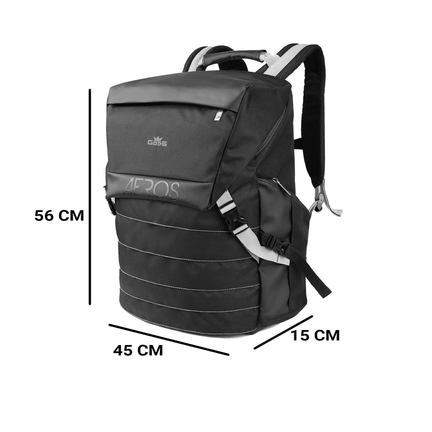 GODS Aeros 35 15.6 inch Polyster Travel Laptop Tech Backpack(35 Ltrs, Black)