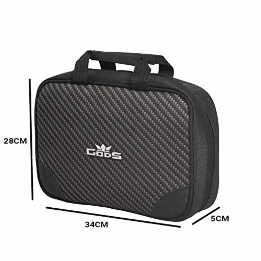 GODS Utility Kit,Toiletry kit with Clear View Compartments, Easy Carry Handle(Carbon Fibre)