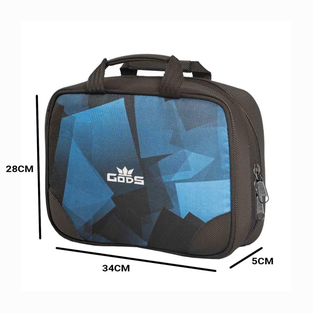 GODS Utility Kit,Toiletry kit with Clear View Compartments, Easy Carry Handle(Blue Pixels)