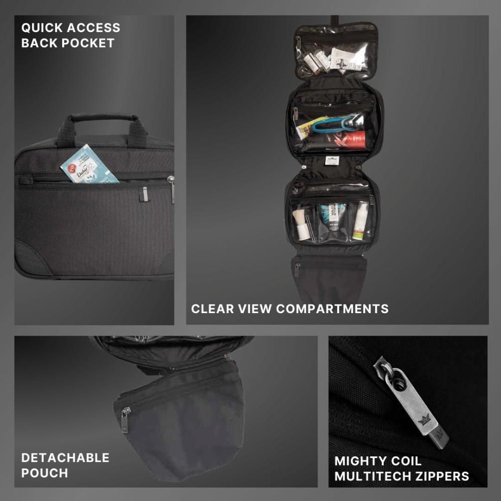 GODS Utility Kit,Toiletry kit with Clear View Compartments, Easy Carry Handle(Blue Pixels)