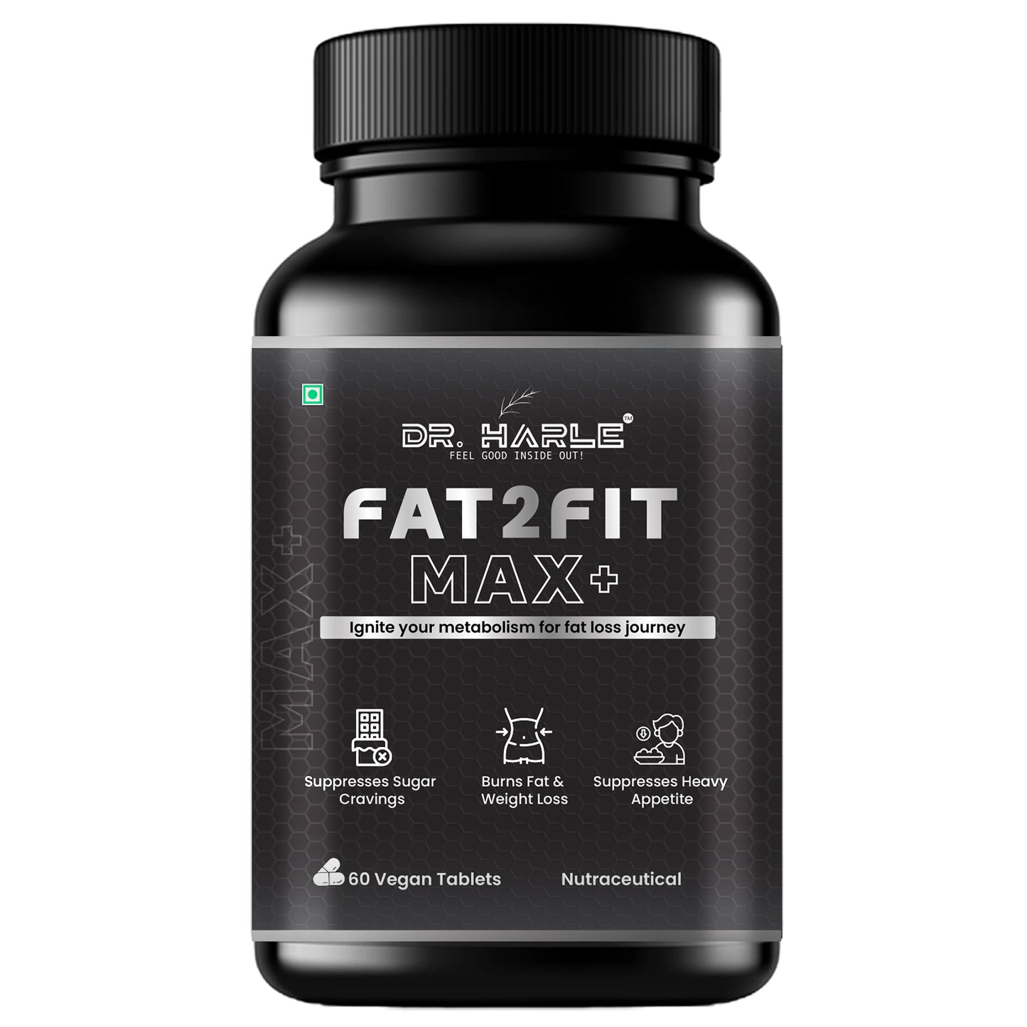 Dr. Harle Fat2Fit Max Plus | Supplement with Natural Ingredients | Suitable for Men and Women | No Added Sugar | 60 Tablet