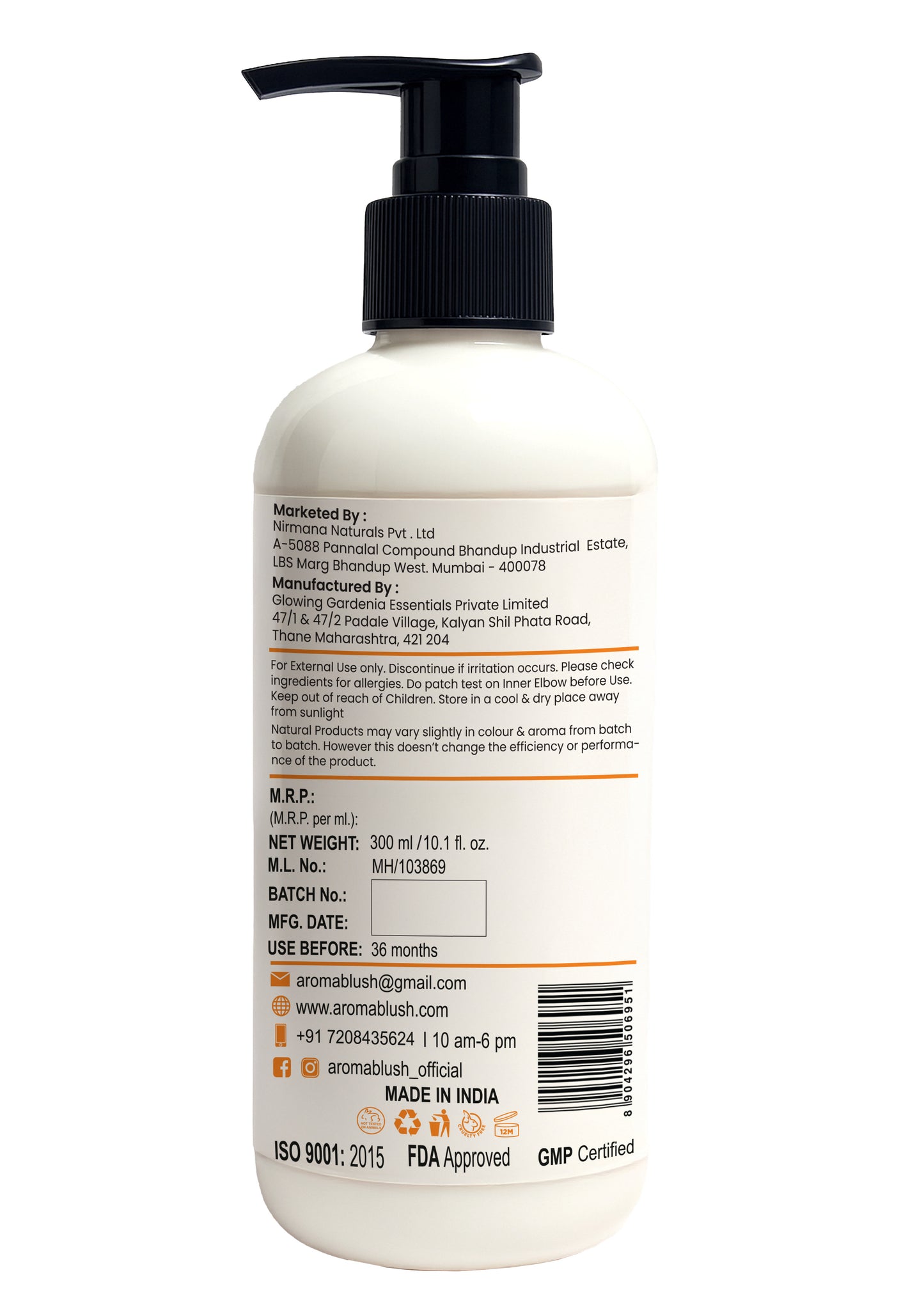 AROMABLUSH Citrus Spash Body lotion & shower gels duo's