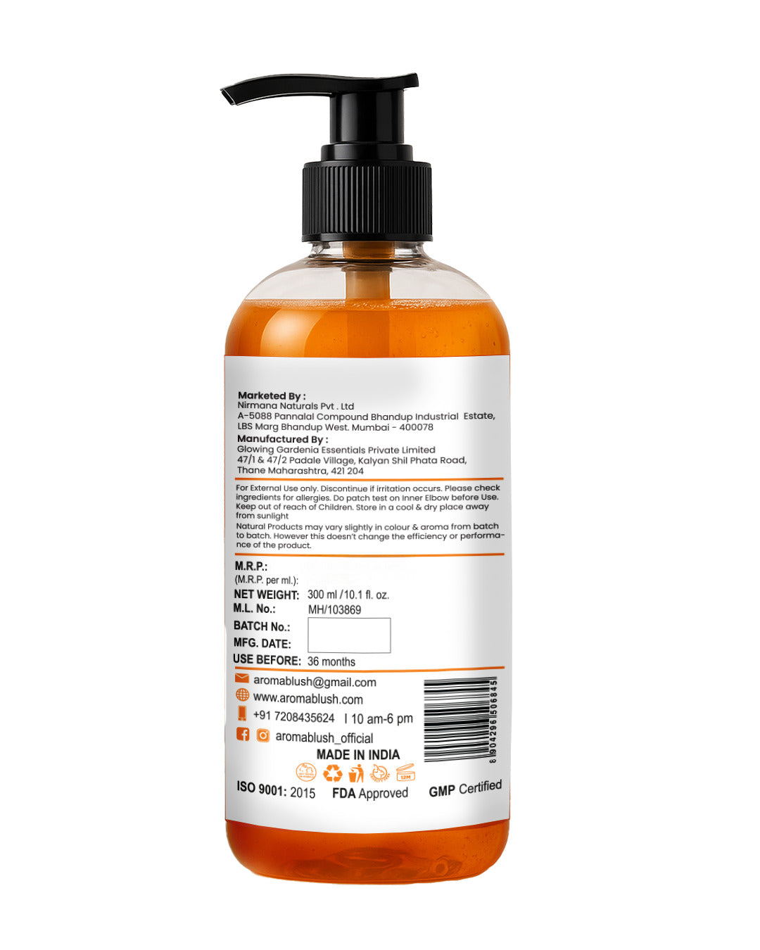 AROMABLUSH Citrus Spash Body lotion & shower gels duo's