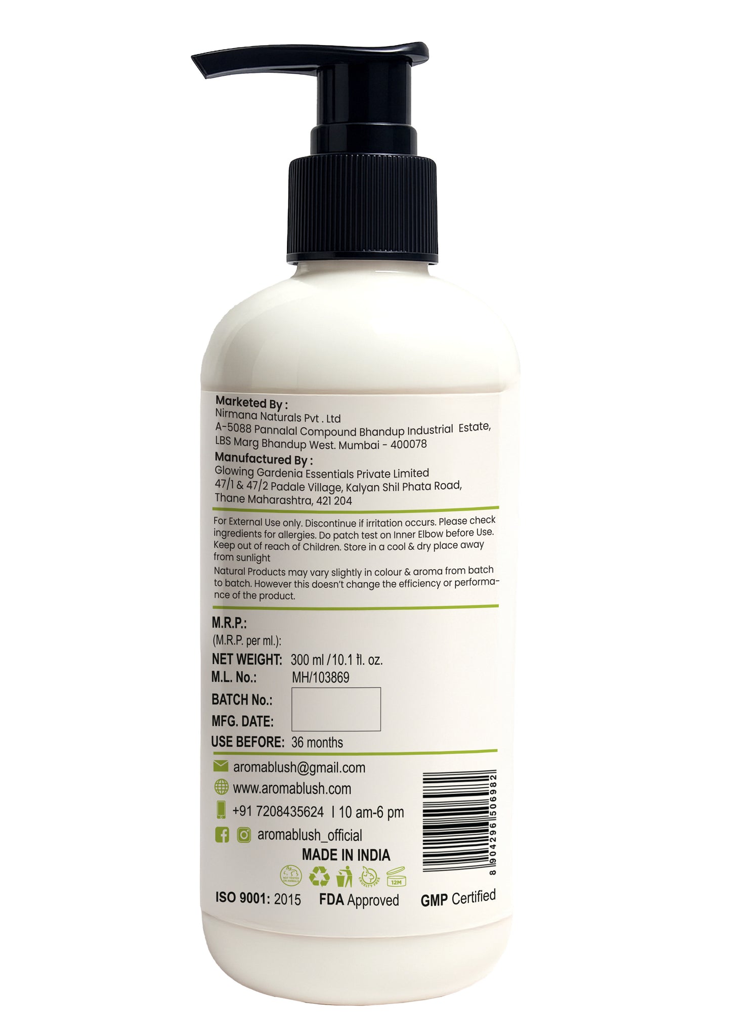 AROMABLUSH Revitalizing Rosemary Body lotion & shower gels duo's