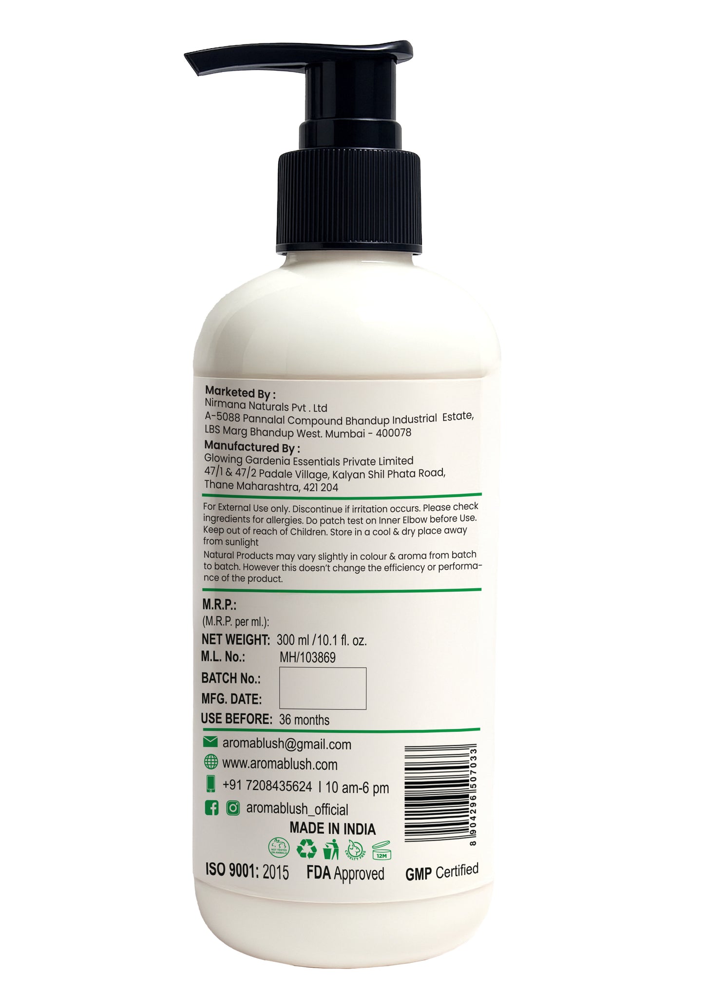 AROMABLUSH Refreshing Mint Breeze Body lotion & shower gels duo's