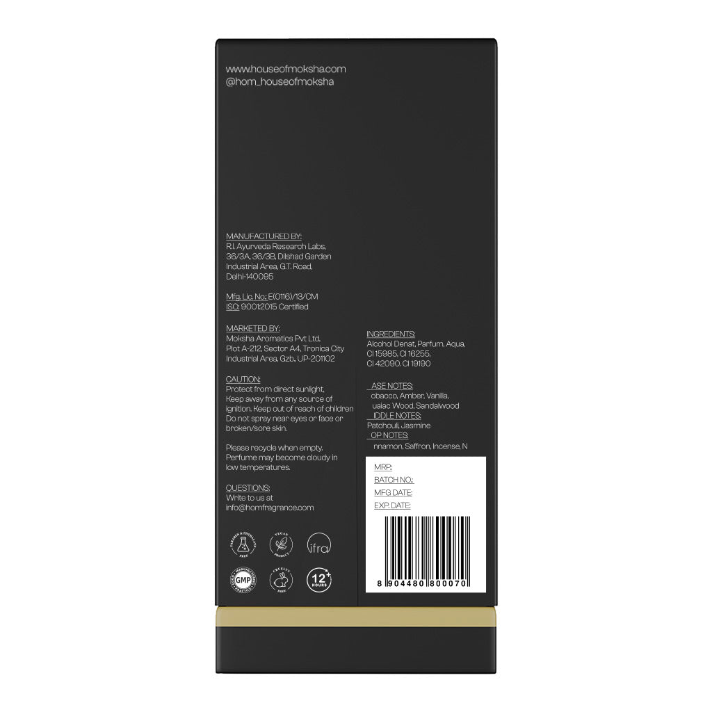 House of Moksha Greek God and Aqua Terra Oud Eau De Parfum (70ml each) I Unisex HOM Fragrance set for Men and Women I Long lasting and made with clean ingredients I Ideal Perfumes for Diwali Gift