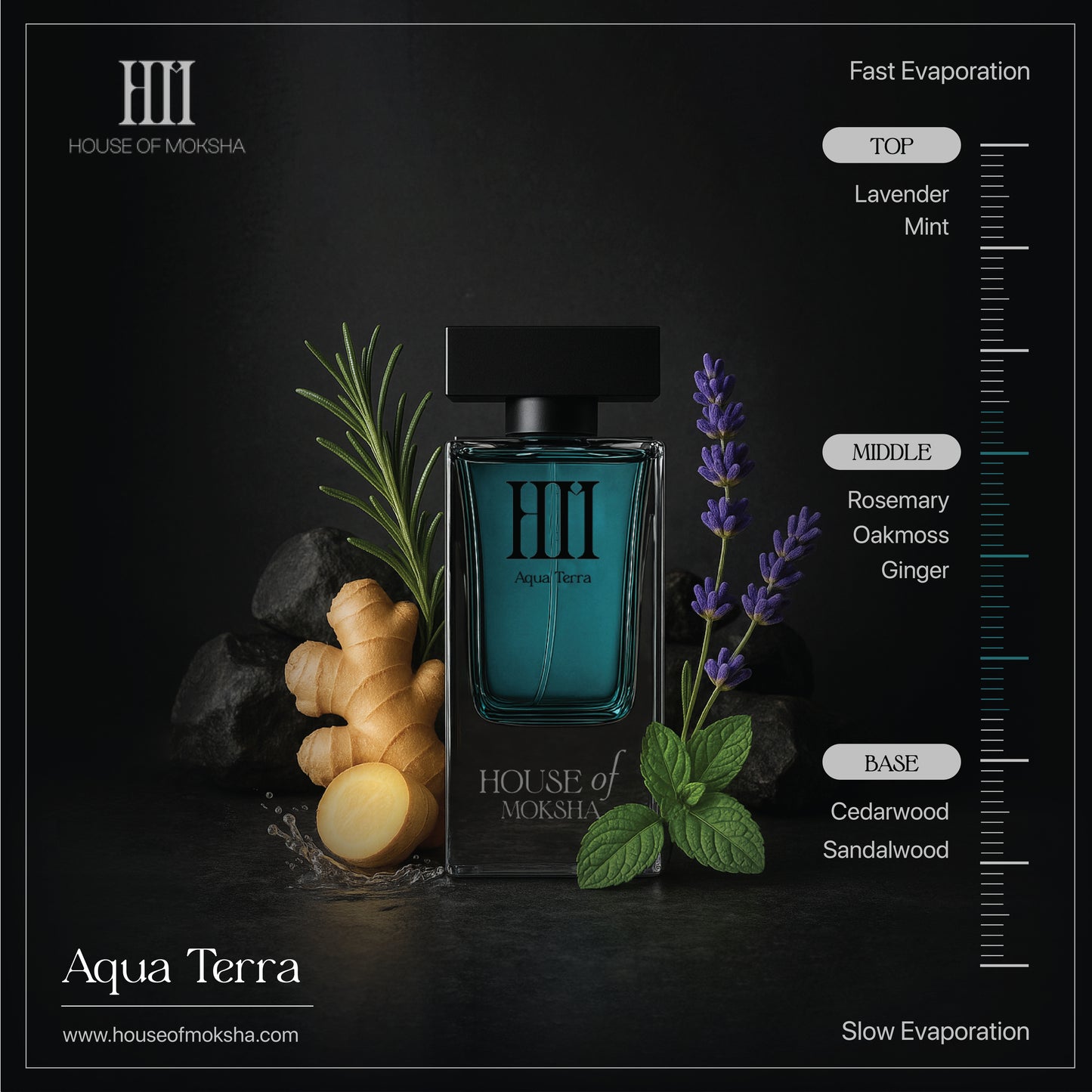 House of Moksha Greek God and Aqua Terra Oud Eau De Parfum (70ml each) I Unisex HOM Fragrance set for Men and Women I Long lasting and made with clean ingredients I Ideal Perfumes for Diwali Gift