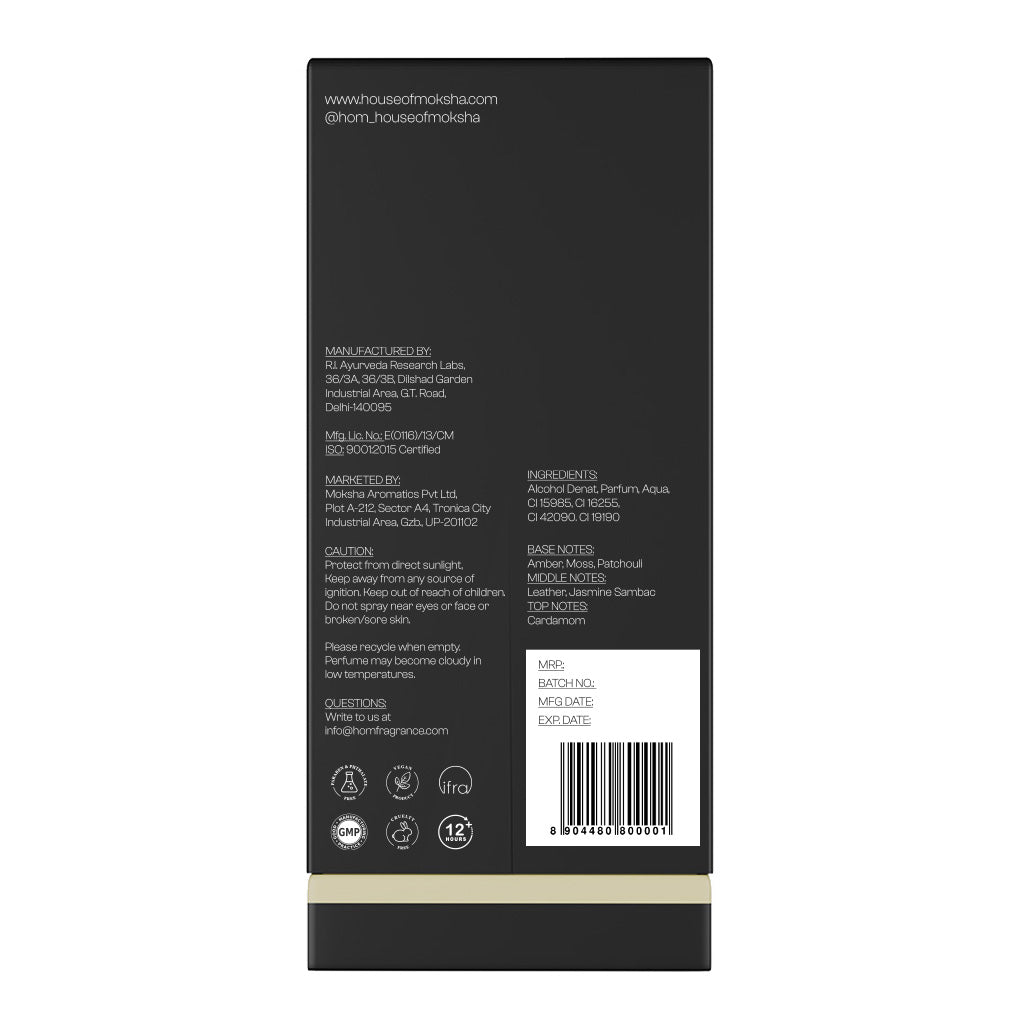 House of Moksha Orchard Bloom and Leather Oud Eau De Parfum (70ml each) I HOM Combo set for Him and Her I Made with clean ingredients I Affordable Diwali Gift set I Ideal for Couples