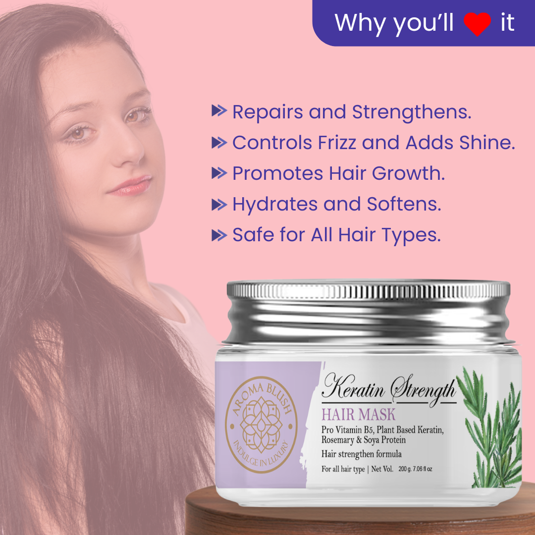 AROMA BLUSH Keratin Strength Hair Mask 200gms
