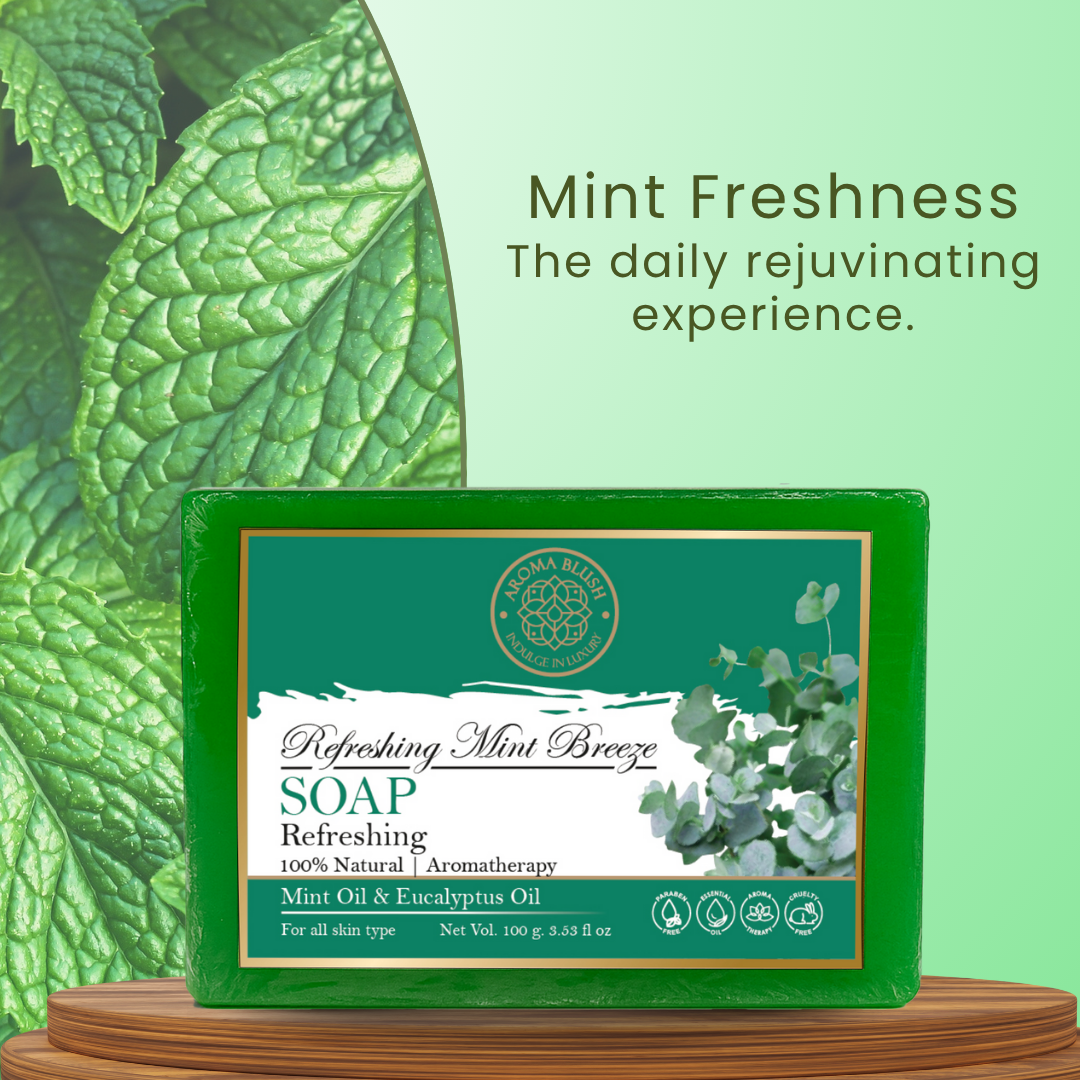 AROMABLUSH Hydrating Aloe Oasis, Refreshing Mint Breeze & Glowing Argan Bliss Combo Soap