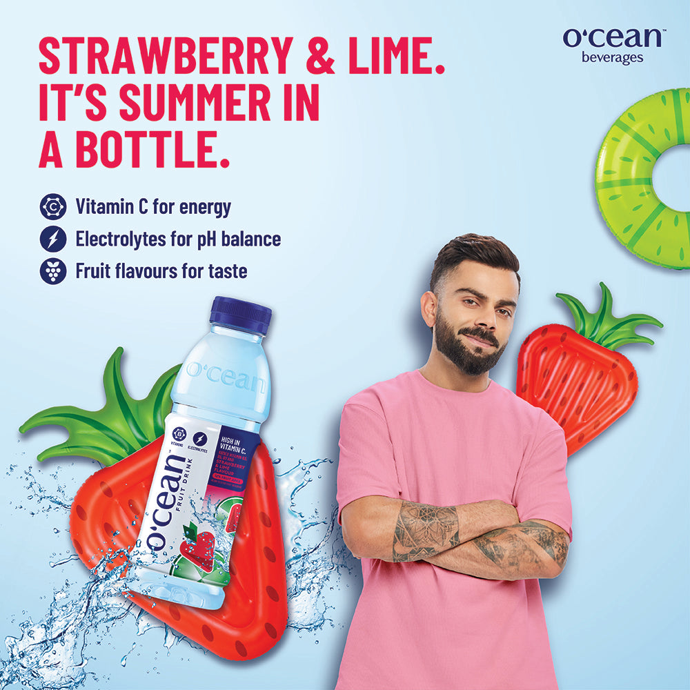 Ocean Fruit water Strawberry and lime (Pack Of 24)