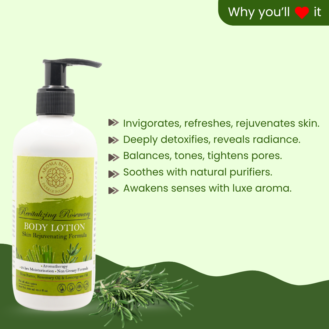 AROMA BLUSH Revitalizing Rosemary body lotion 300ML