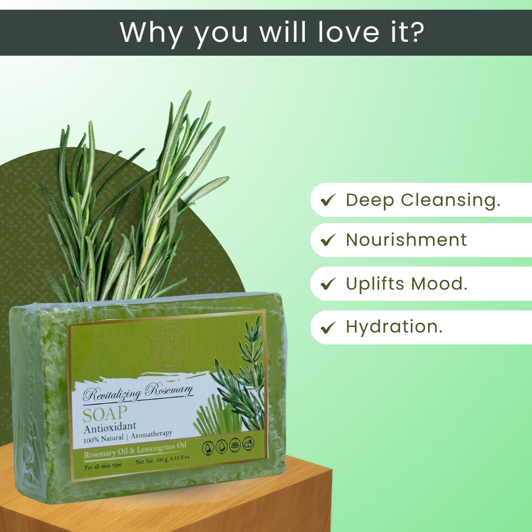 AROMA BLUSH Revitalizing Rosemary soap 100 G