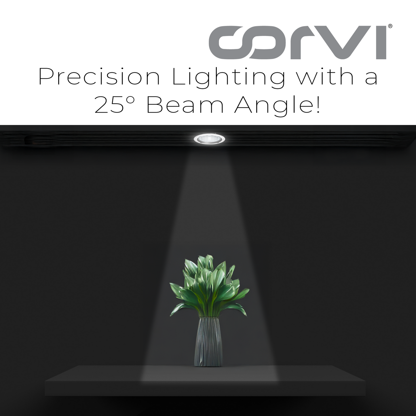 CORVI LED Spot 3 Round 6W Tiltable Spotlight | Driverless, Dimmable, Ultra Low Glare Design with Lens in Lens Technology | Easy White 4000K (Pack of 5)