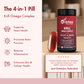 WishNew Wellness Krill Omega Complex for Heart & Brain Health, 60 Enhanced Absorption Softgels with 2000mg Fish Oil & 250mg Krill, Rich in EPA & DHA Plus Astaxanthin