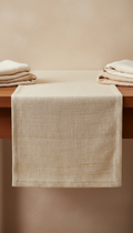 Handwoven Ivory Silk Table Runner