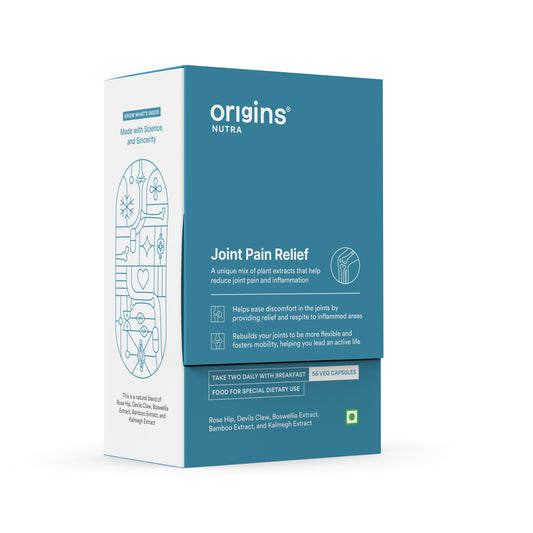 Origins Nutra Jointpain Relief |Reduce Swelling, Provides Relief From Pain | Boswellia & Rosehip Extract, Andrographis Paniculata| GMP Certified | For Men & Women | 56 Veg Capsules