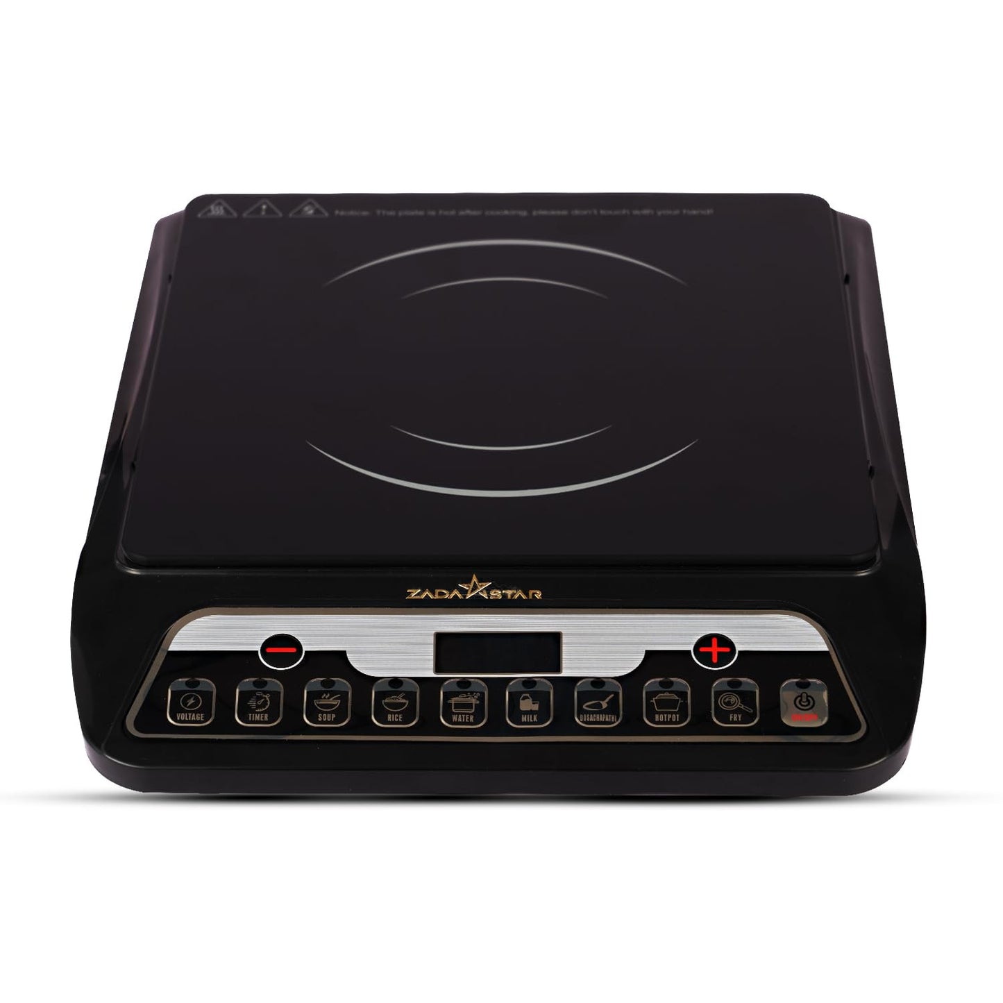 ZADASTAR ZS ELITE 2000 Watts Induction Cooktop | Soft Push Button Control | 7 Cooking Functions | Built-in Timer | Auto Shut-off Safety Feature | BIS Certified