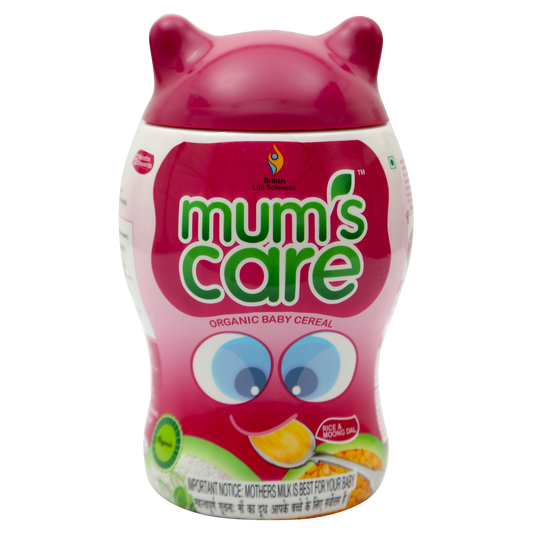 Mums Care Organic baby cereal | From 6 months | Organic cereal | source of Protein & fiber | 300gm | Rice & Moongdal