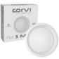 CORVI LED Flat 5 Round False Ceiling Light | 18 Watts illumination using 12 Watts power | Dimmable & Driverless | Backlit for Maximum Output | 5700K White (P1)