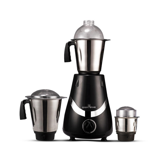 ZADASTAR ZS LUSTRA 550W Mixer Grinder | 3 Jars | Black and Silver | Overload Protection | 1 Year Replacement Warranty